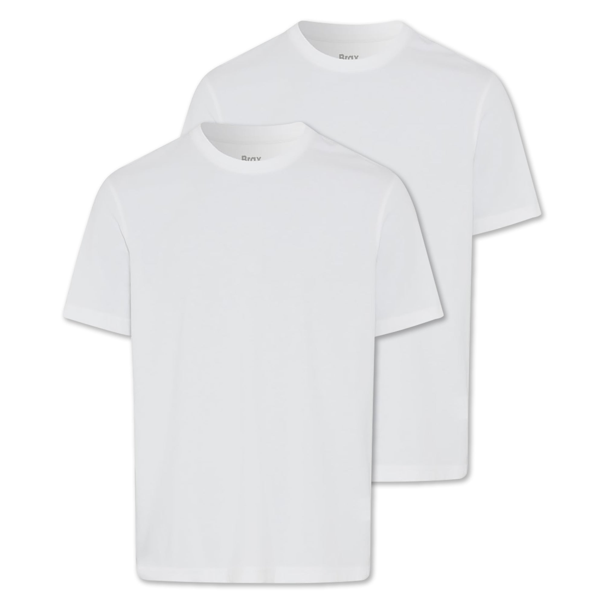 Brax Men's T-Shirts, 2-Pack - Tim Hi-Flex, Round Neck, Cotton Blend