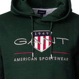 GANT Men's Hoodie - REGULAR ARCHIVE SHIELD HOODIE, hooded sweatshirt, logo
