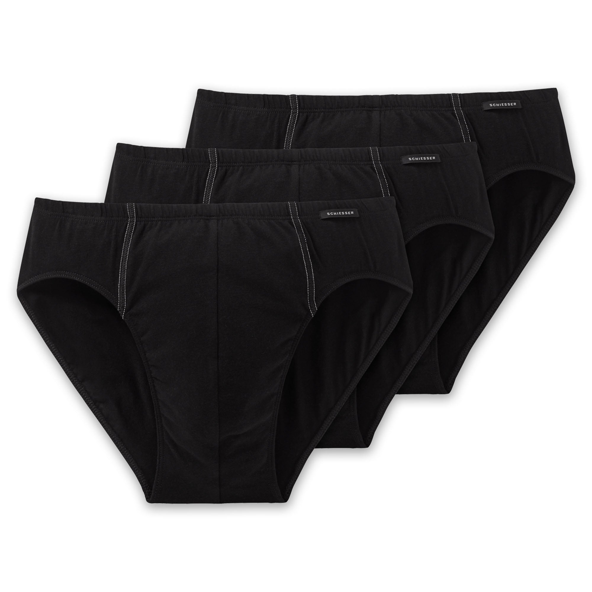 SCHIESSER Herren Slip 3er Pack - Supermini, Rio-Slip, Essentials, Cotton Stretch