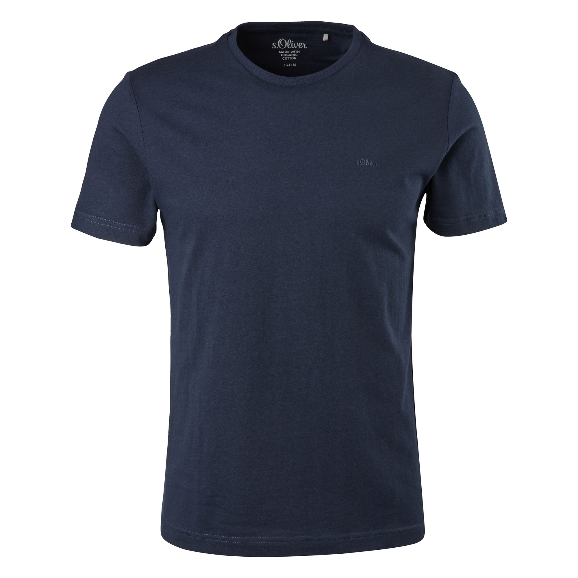 s.Oliver Herren T-Shirt - Basic, Rundhals, Baumwolle, einfarbig