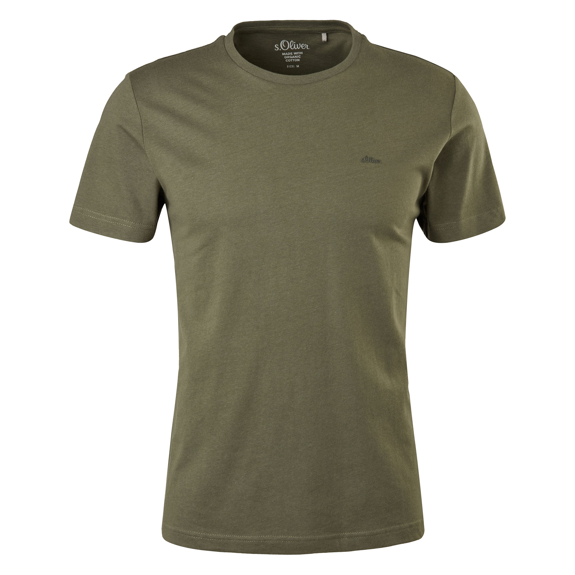 s.Oliver Herren T-Shirt - Basic, Rundhals, Baumwolle, einfarbig