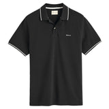 GANT Herren Poloshirt - TIPPING PIQUE RUGGER, Kurzarm, Knopfleiste, Logo, uni