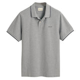 GANT Herren Poloshirt - TIPPING PIQUE RUGGER, Kurzarm, Knopfleiste, Logo, uni