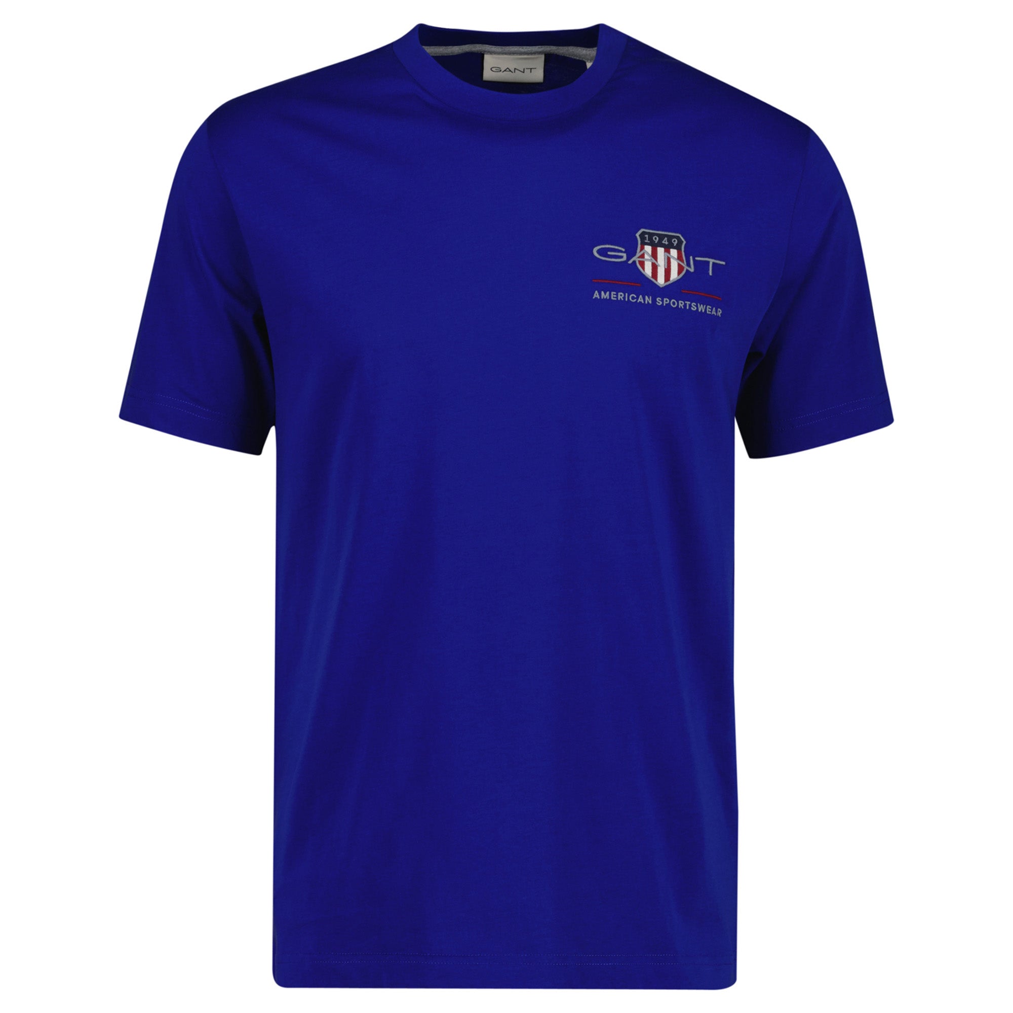 GANT Herren T-Shirt - REG ARCHIVE SHIELD EMB, Rundhals, kurzarm, Stickerei