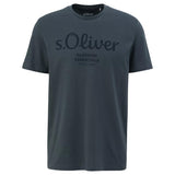s.Oliver Herren T-Shirt - Basic, Logoprint, Rundhals, Baumwolle