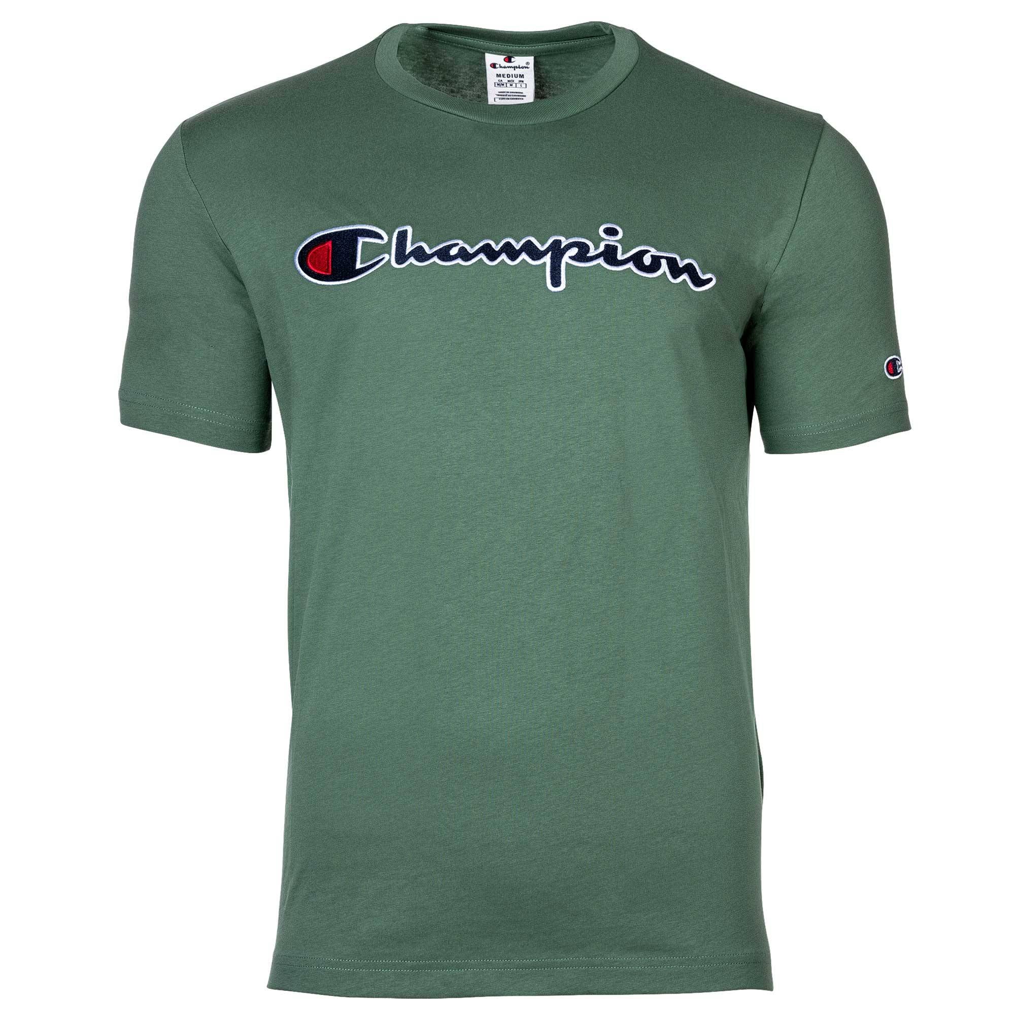 Champion Herren T-Shirt -  CML Champion Logo, Rundhals, Baumwolle, einfarbig