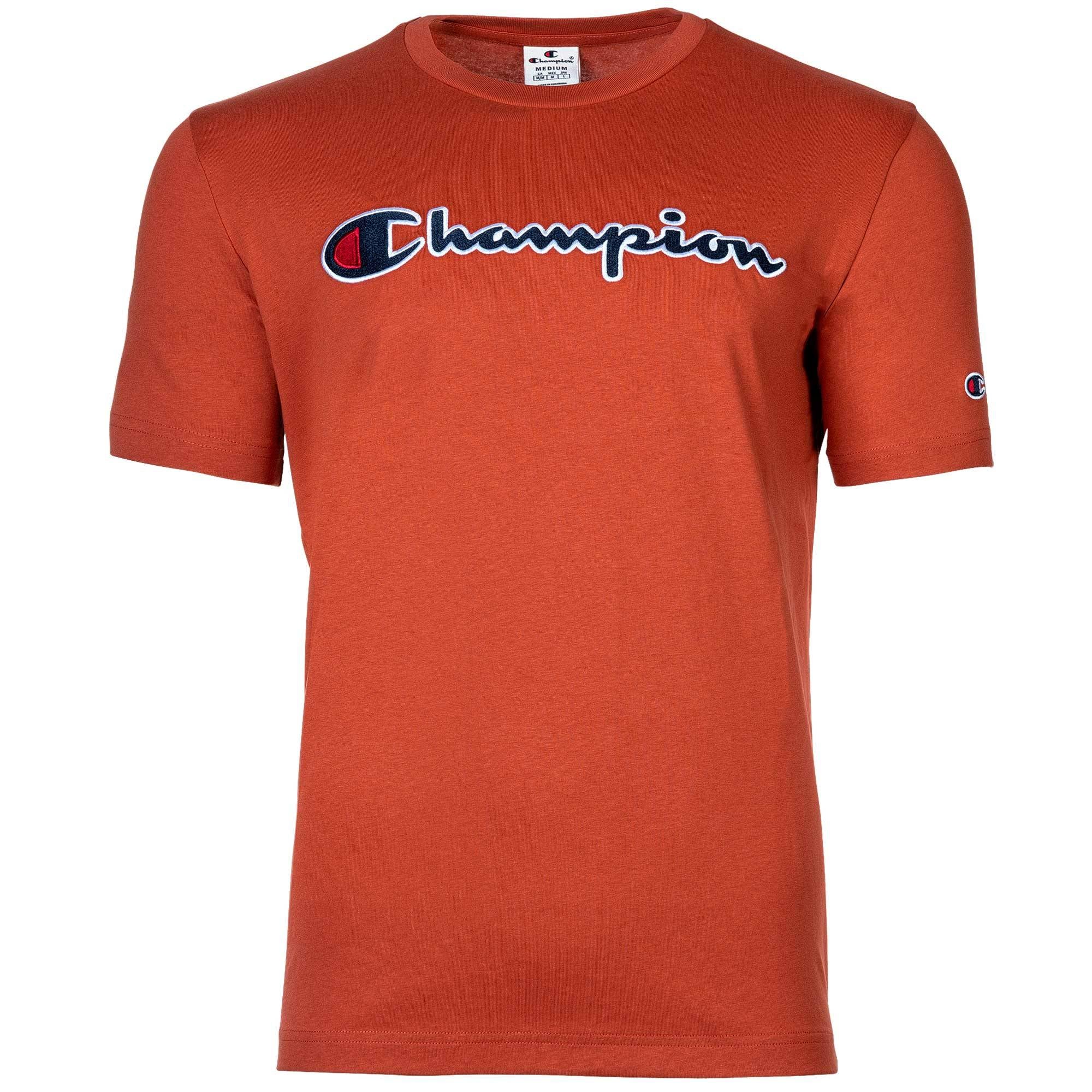 Champion Men T-Shirt - CML Champion Logo, Round Neck, Cotton, Solid Color
