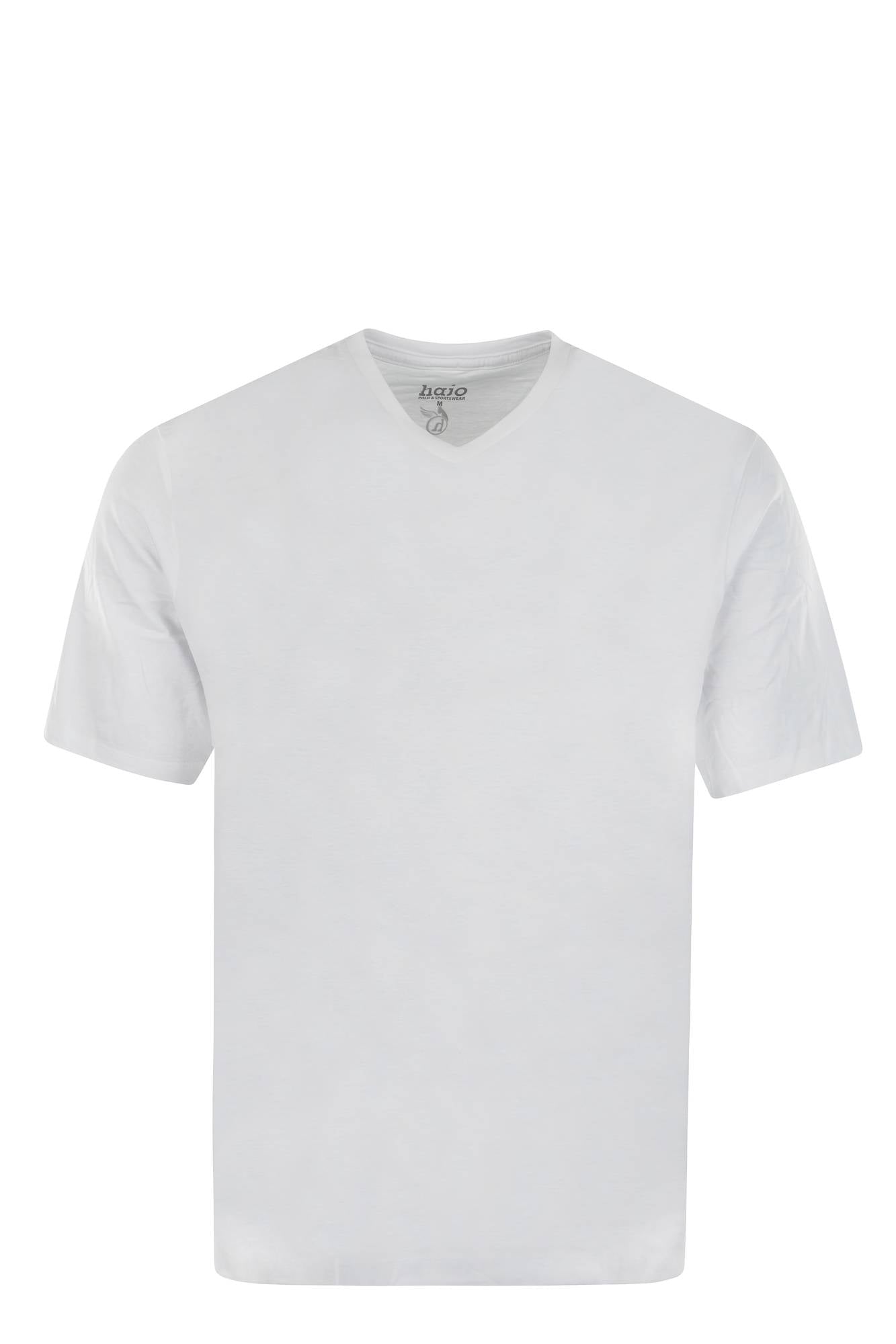 hajo men's T-shirt, 2-pack - Basic, short-sleeved, V-neck, cotton, uni