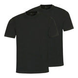 hajo Herren T-Shirt, 2er Pack - Basic, Kurzarm, Rundhals, Baumwolle, uni