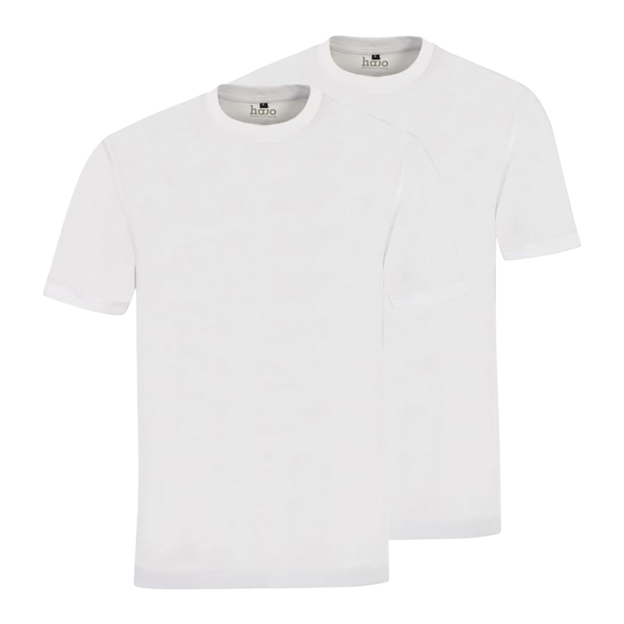 hajo Herren T-Shirt, 2er Pack - Basic, Kurzarm, Rundhals, Baumwolle, uni