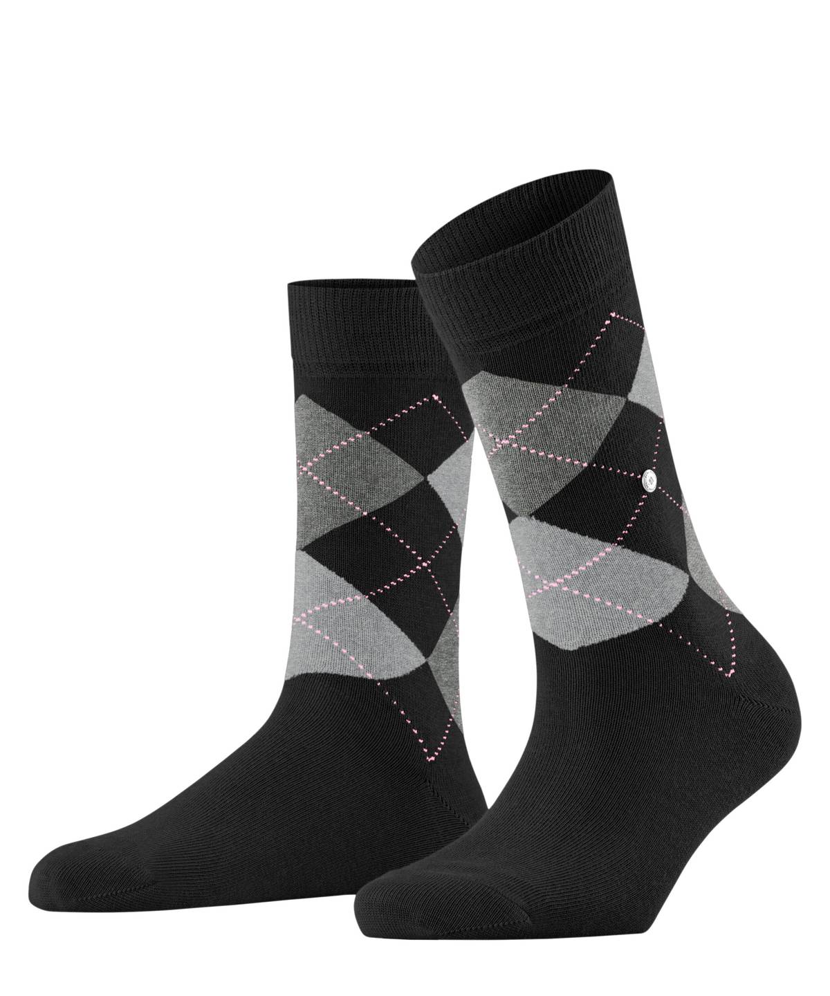 Burlington Damen Socken - Queen, Kurzstrümpfe, Baumwolle, Rautenmuster, Logoemblem