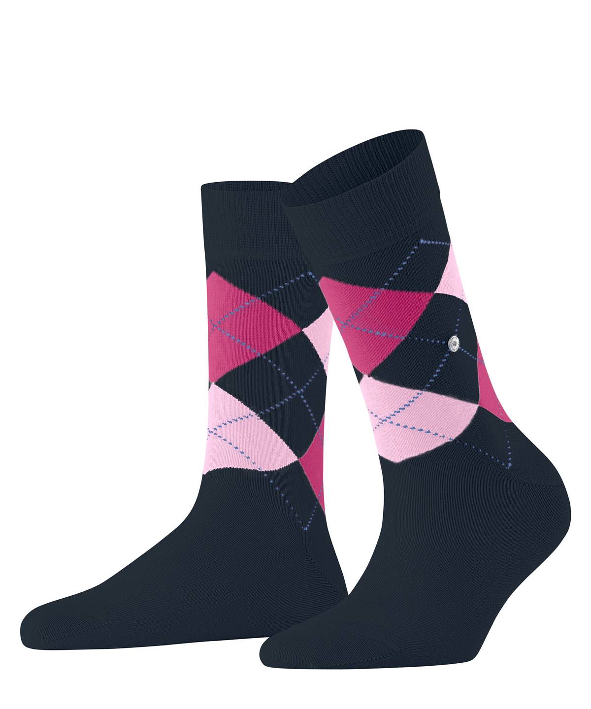 Burlington Damen Socken - Queen, Kurzstrümpfe, Baumwolle, Rautenmuster, Logoemblem