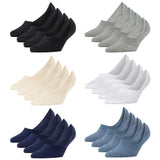 Burlington Women's Socks, 4-pack - Everyday IN, Anti-Slip Heel, Solid Color