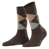Burlington Damen Socken MARYLEBONE - Kurzstrumpf, Rautenmuster, Onesize