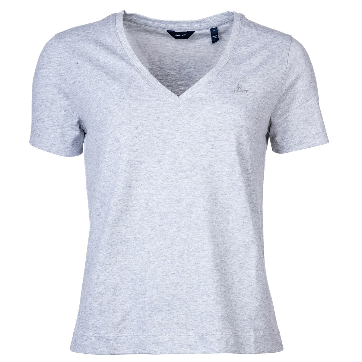 GANT Women's T-Shirt - Original V-Neck SS T-Shirt, Cotton, short Sleeve
