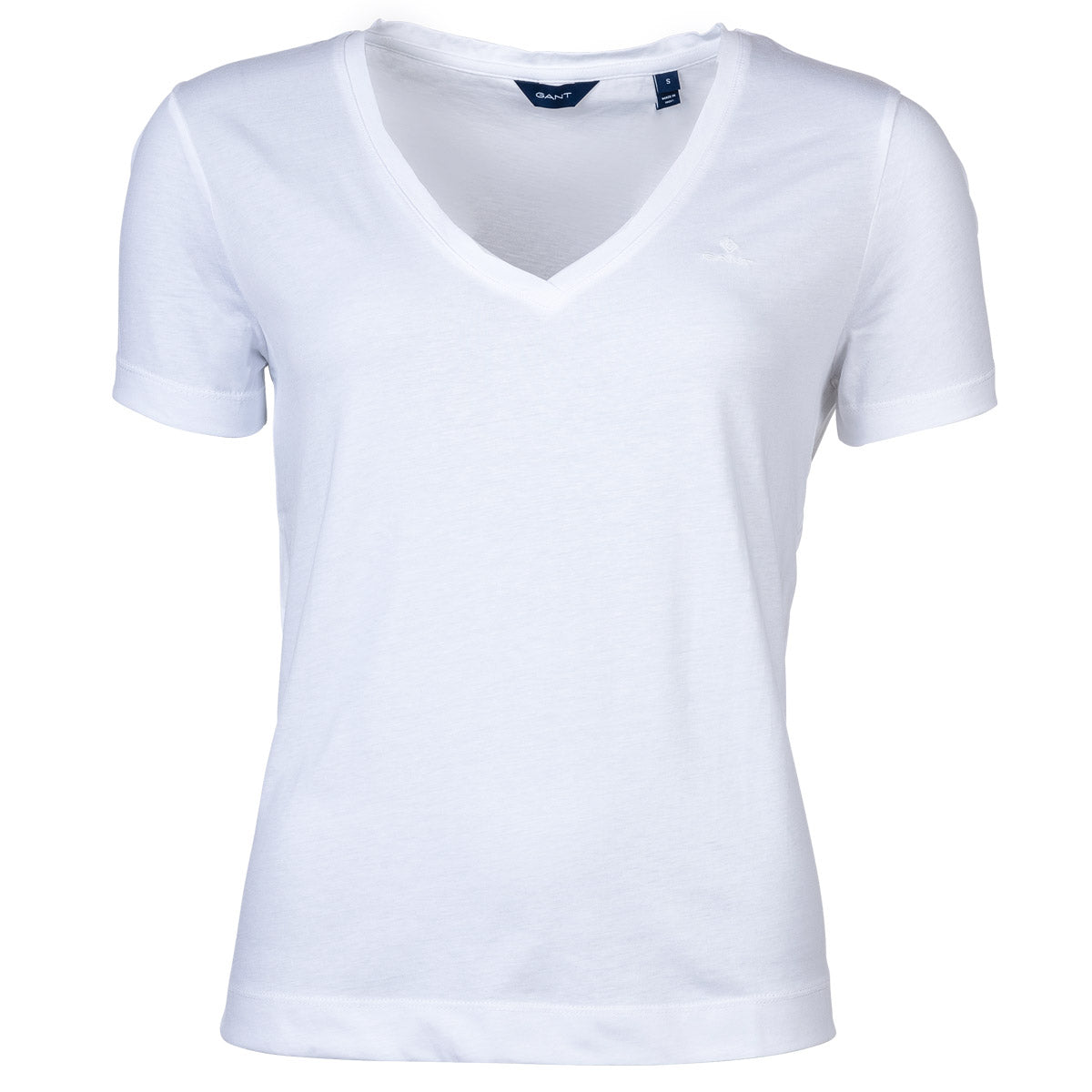 GANT Women's T-Shirt - Original V-Neck SS T-Shirt, Cotton, short Sleeve