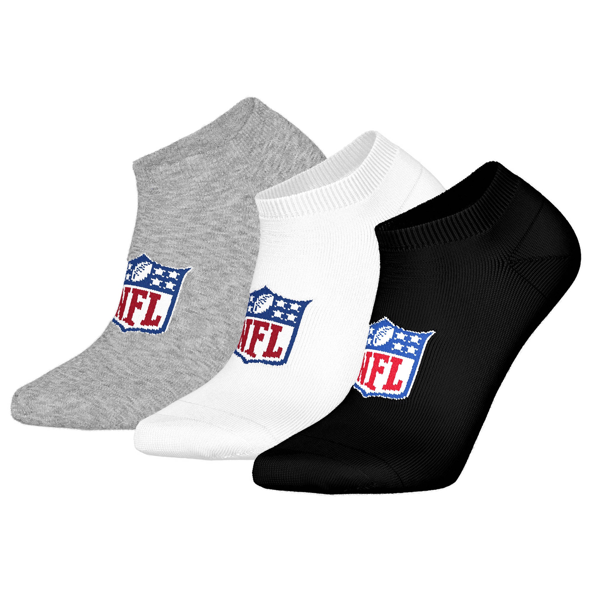 NFL Unisex Sneaker-Socken, 3er Pack - NFL Shield 3Pack Sneaker Socks, Logo, Baumwollmischung