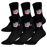 NFL Unisex Socken, 6er Pack - NFL Shield 6Pack Crew Socks, Logo, Baumwollmischung