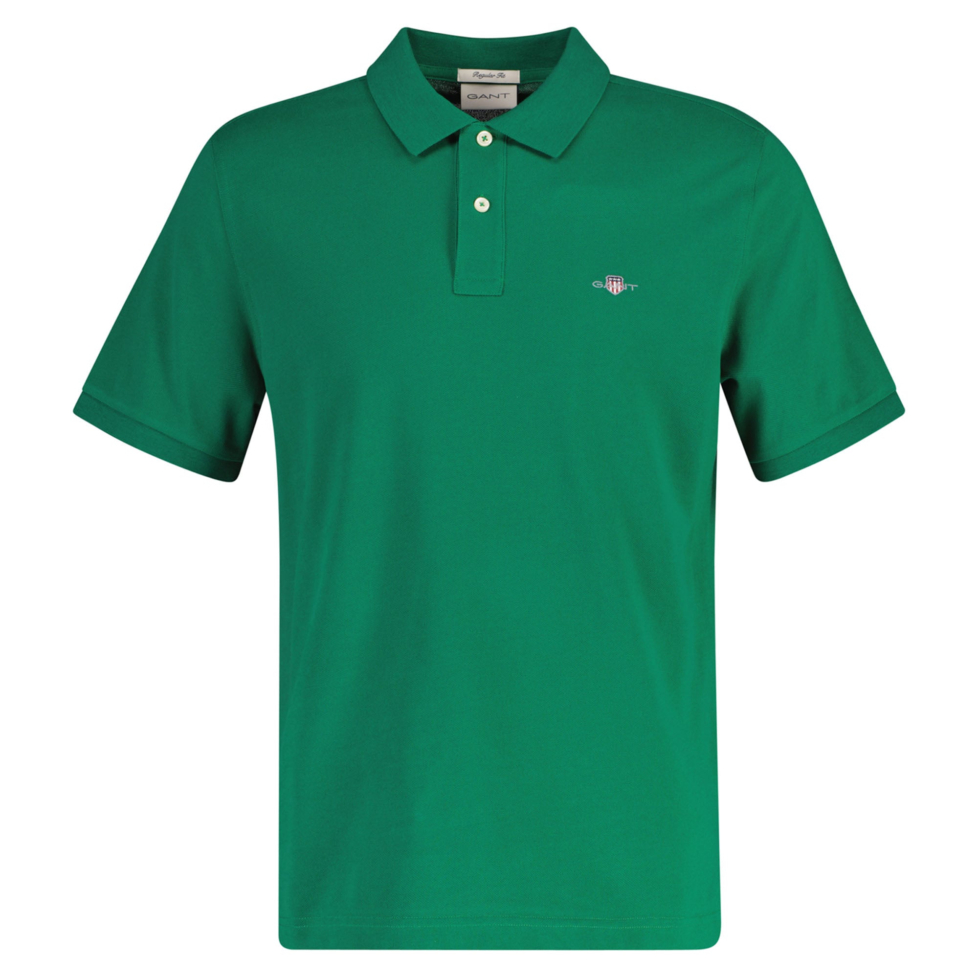 GANT Herren Poloshirt - REGULAR SHIELD, Kurzarm, Knopfleiste, Pique, Stickerei