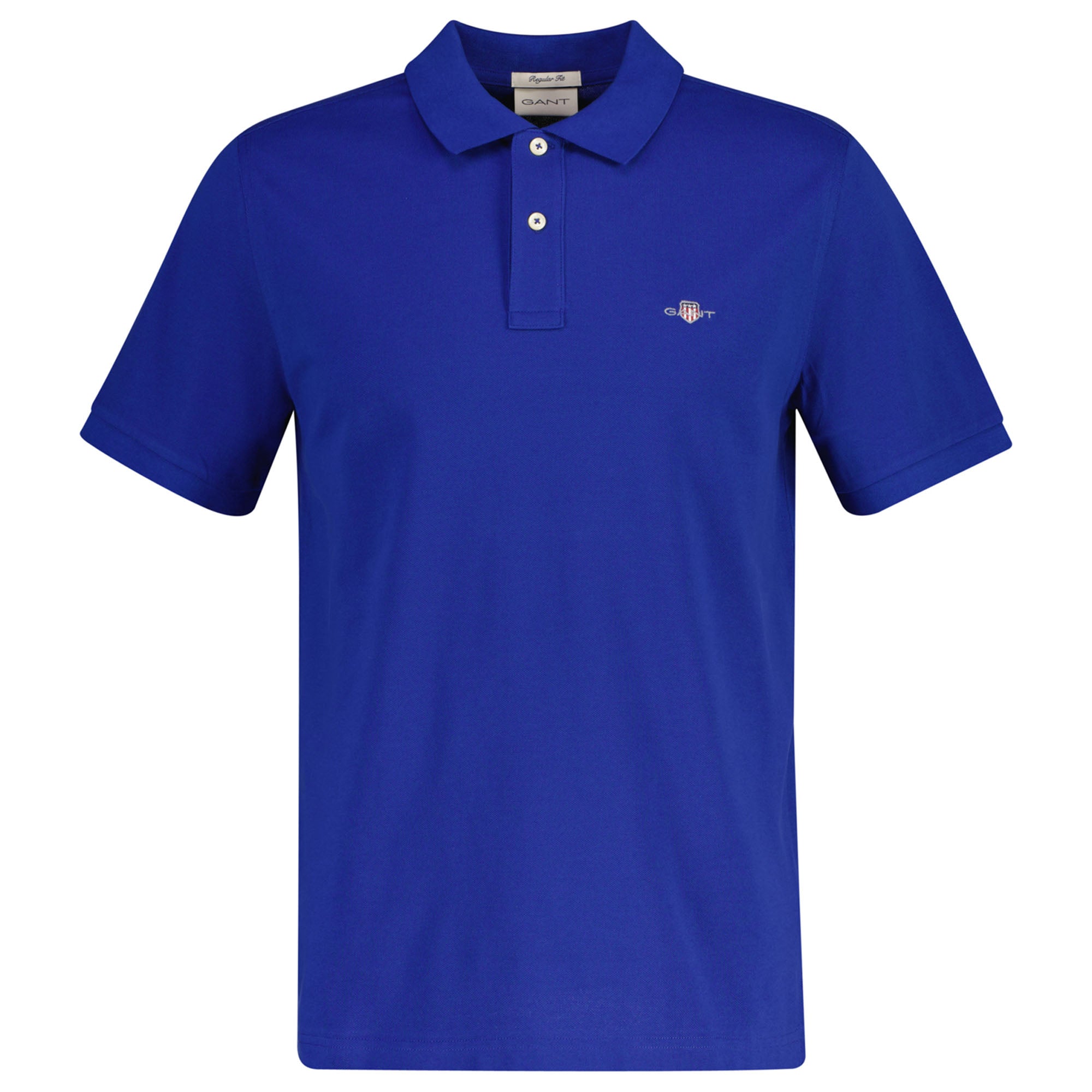 GANT Herren Poloshirt - REGULAR SHIELD, Kurzarm, Knopfleiste, Pique, Stickerei