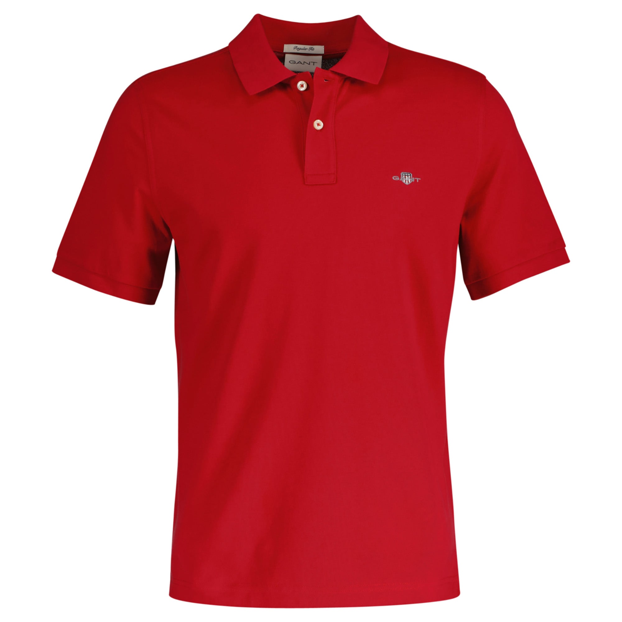 GANT Herren Poloshirt - REGULAR SHIELD, Kurzarm, Knopfleiste, Pique, Stickerei