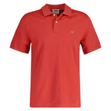 GANT Herren Poloshirt - REGULAR SHIELD, Kurzarm, Knopfleiste, Pique, Stickerei