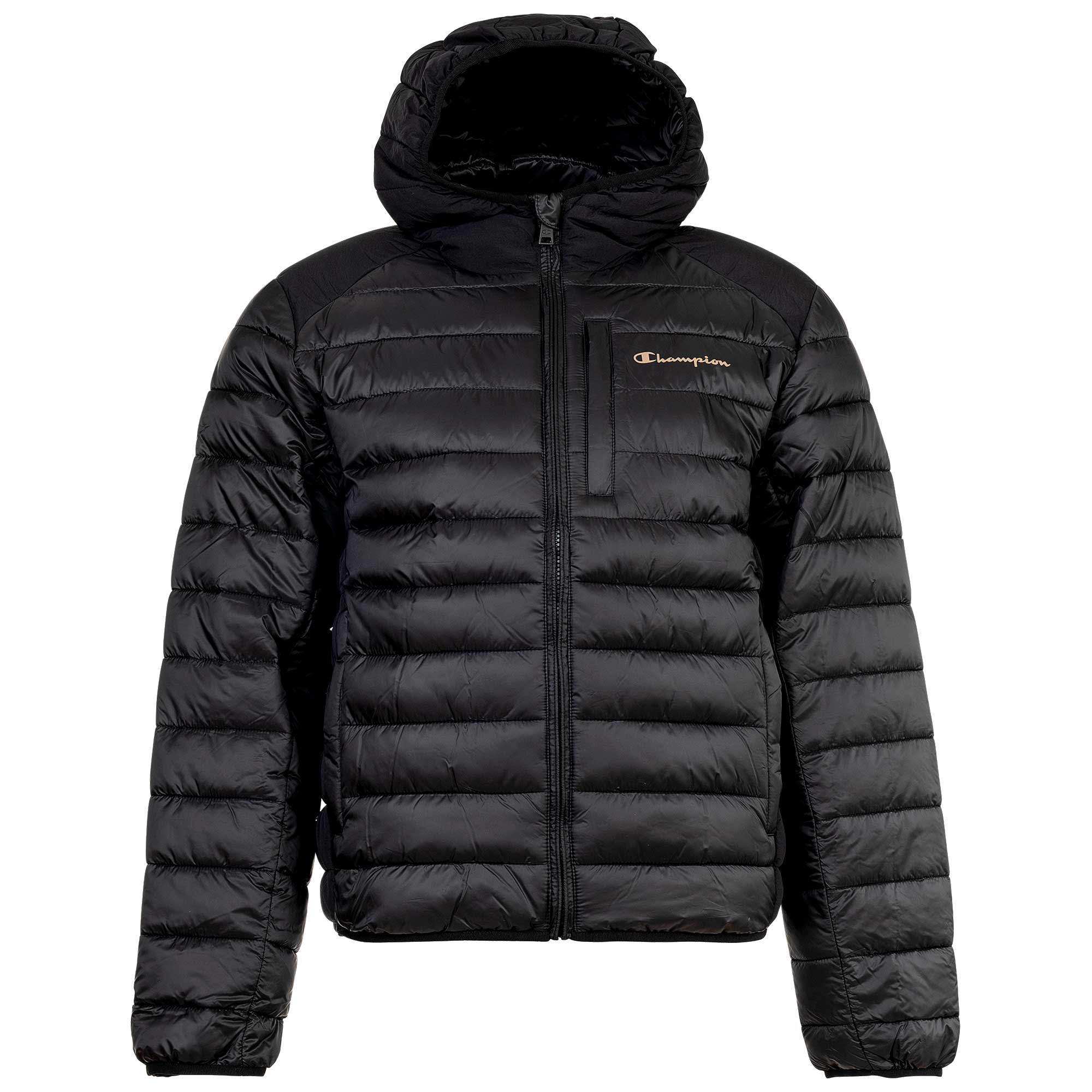 Champion Men Quilted Jacket - Hooded Jacket, Winter Jacket, Solid Color