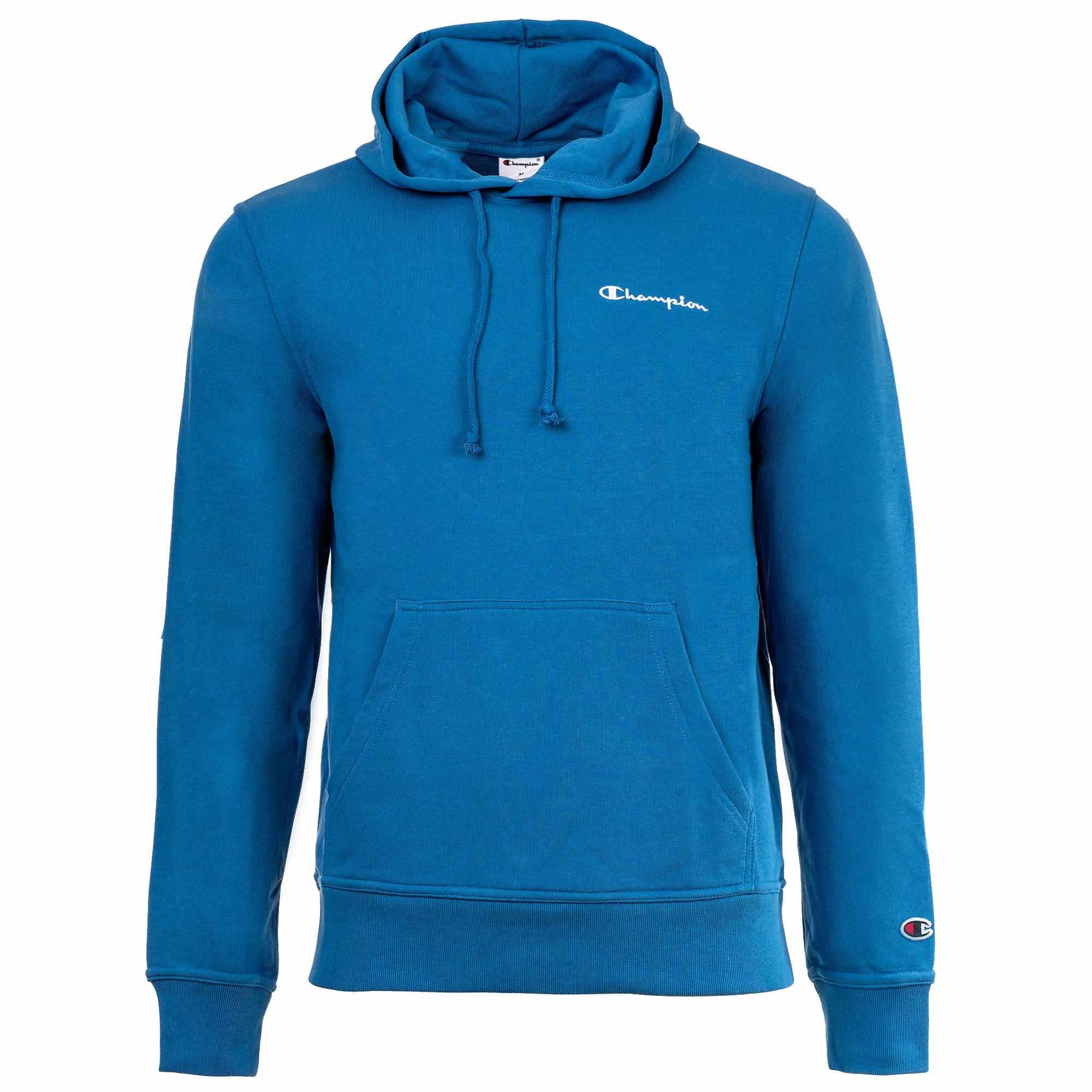Champion Herren Hoodie - Hooded Sweatshirt, Pullover, kleines Logo, Kapuze, einfarbig