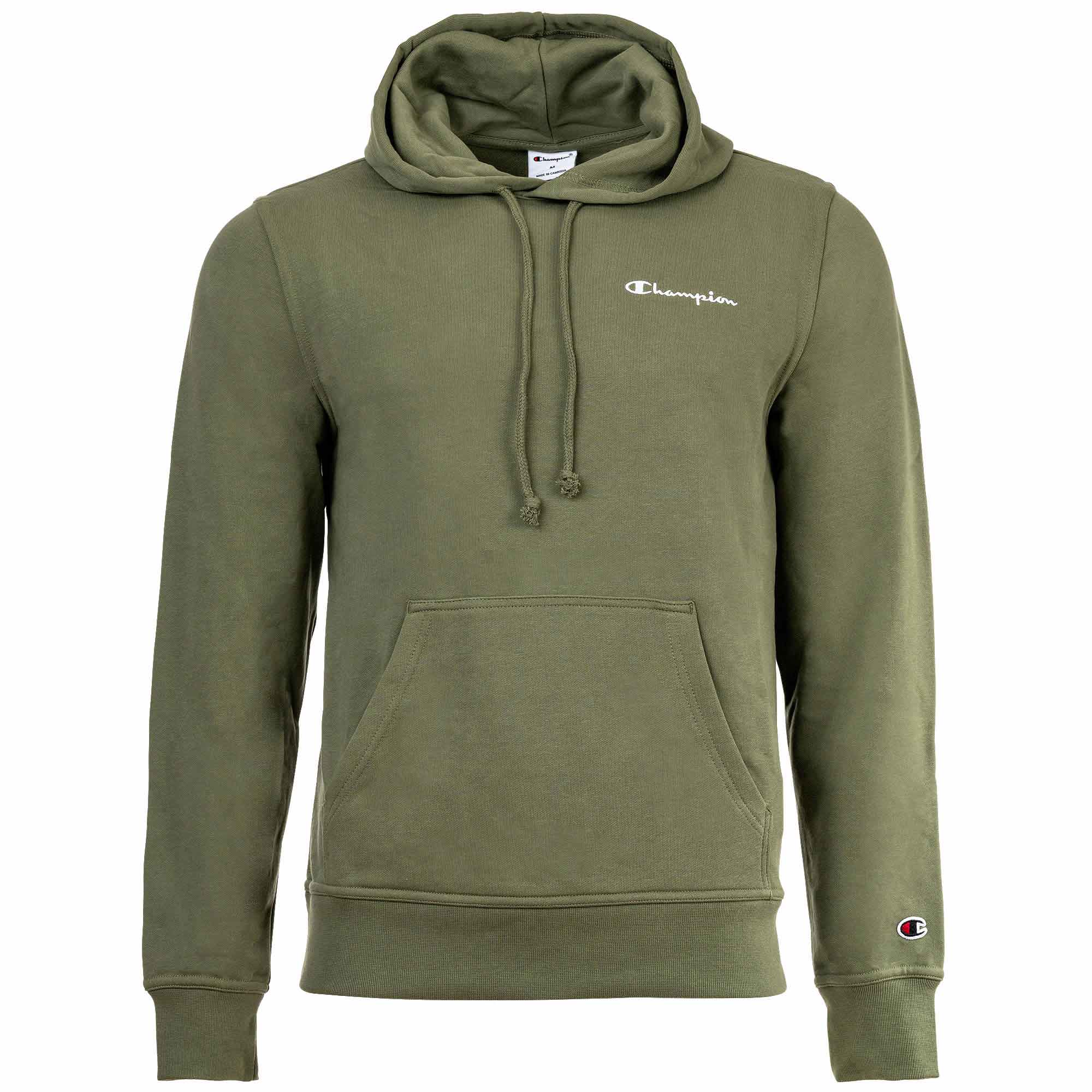 Champion Men Hoodie - Hooded sweatshirt, jumper, small logo, hood, plain colour