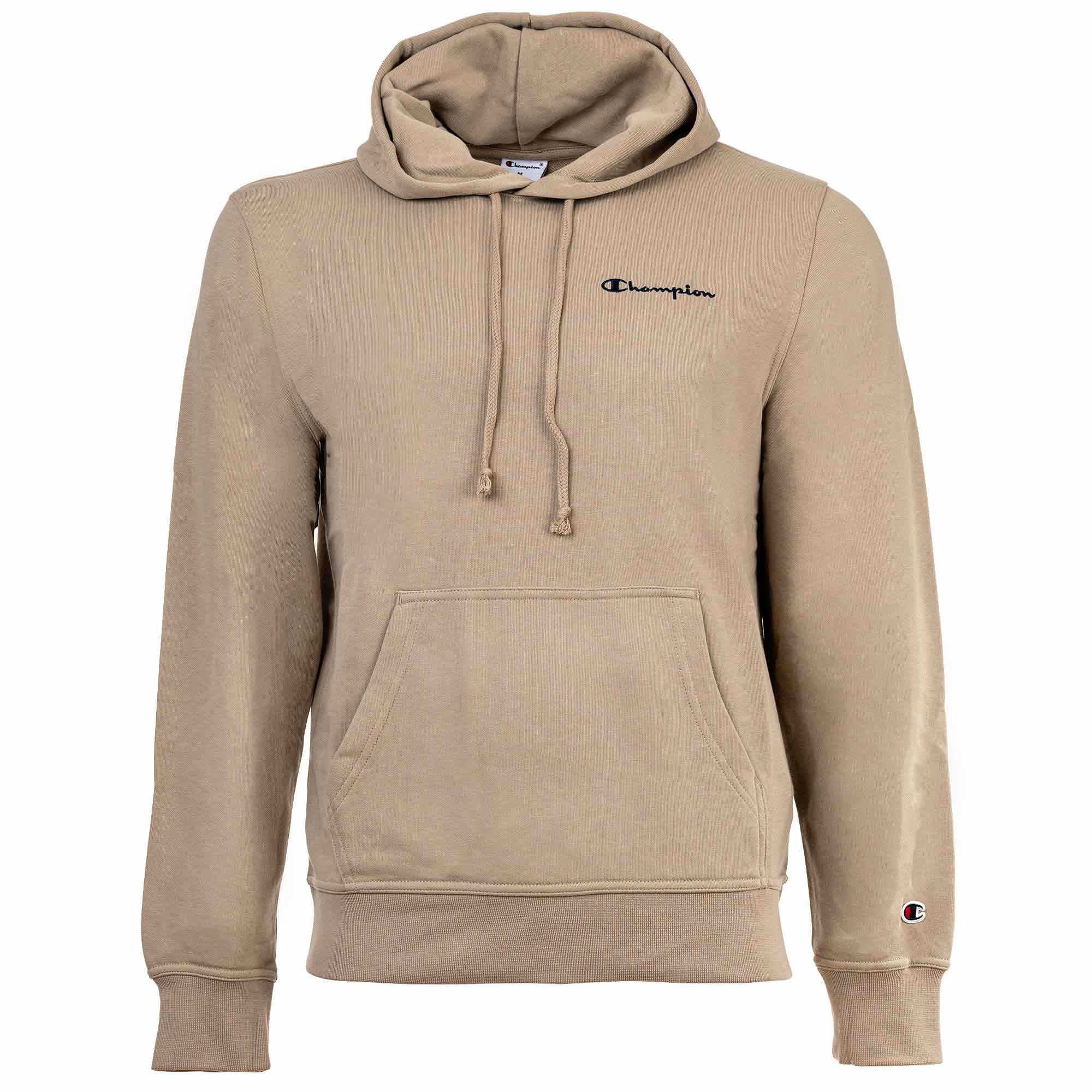 Champion Herren Hoodie - Hooded Sweatshirt, Pullover, kleines Logo, Kapuze, einfarbig