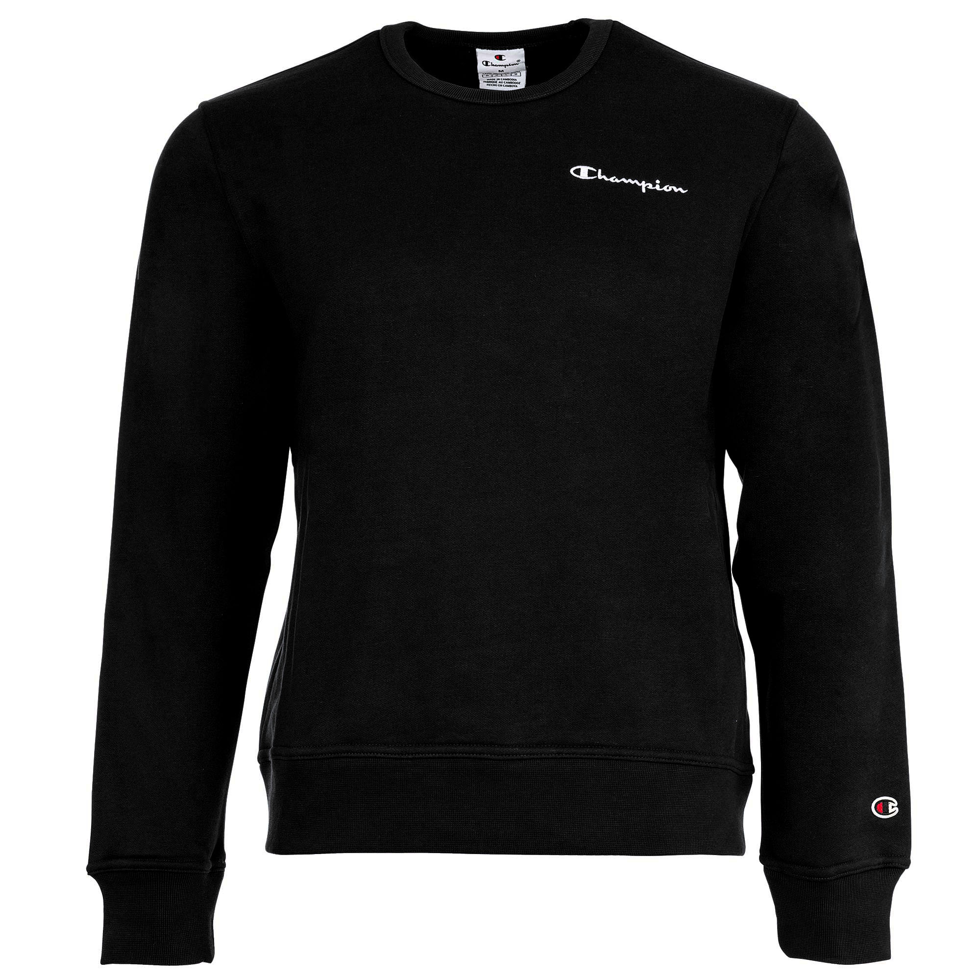Champion Herren Sweatshirt - Heavy Soft Compact Fall Poly Fleece 310 Crewneck Sweatshirt, Logo, einfarbig