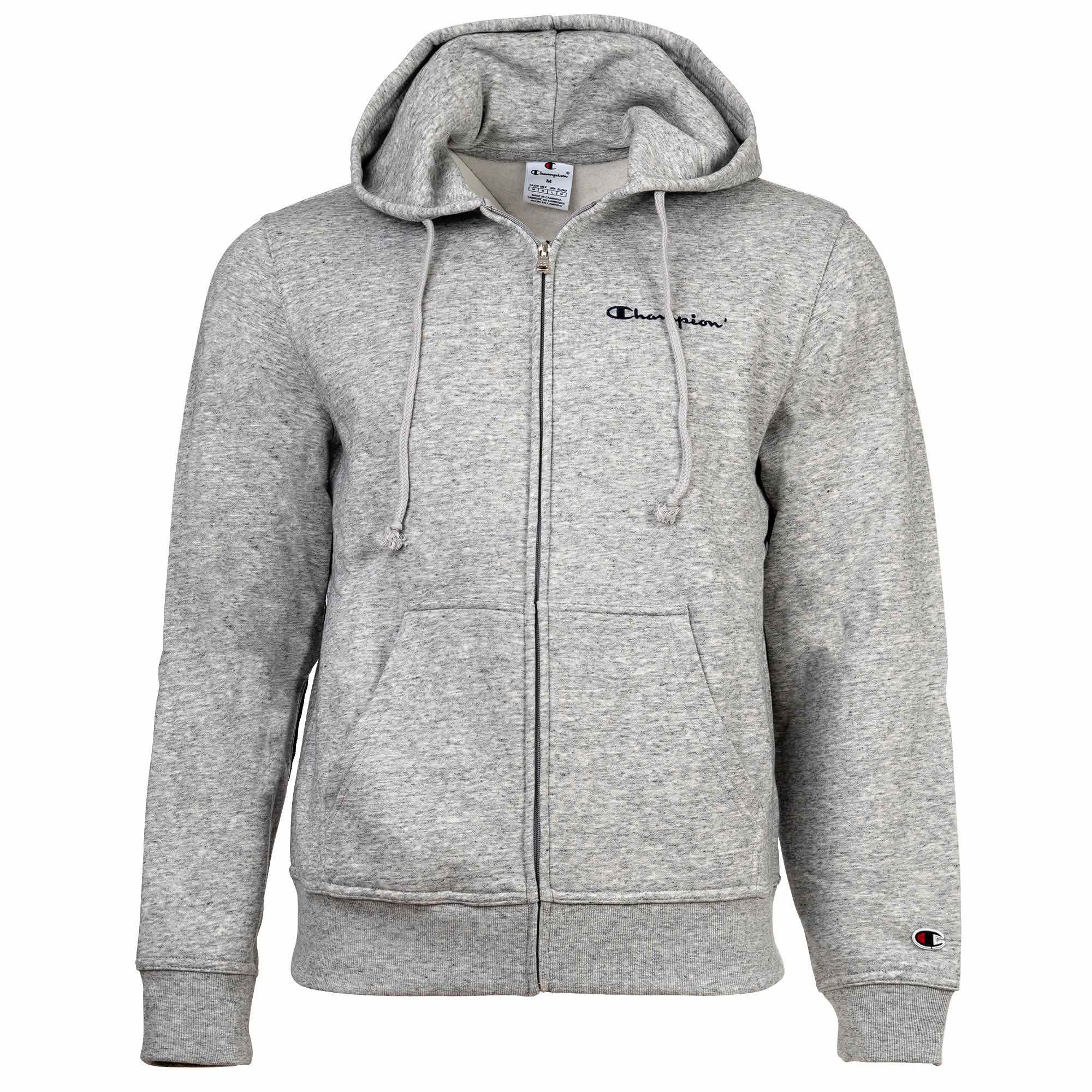 Champion Herren Sweatjacke mit Kapuze - Full Zip Hoodie Sweatshirt, Heavy Soft, Fleece, gesticktes Logo