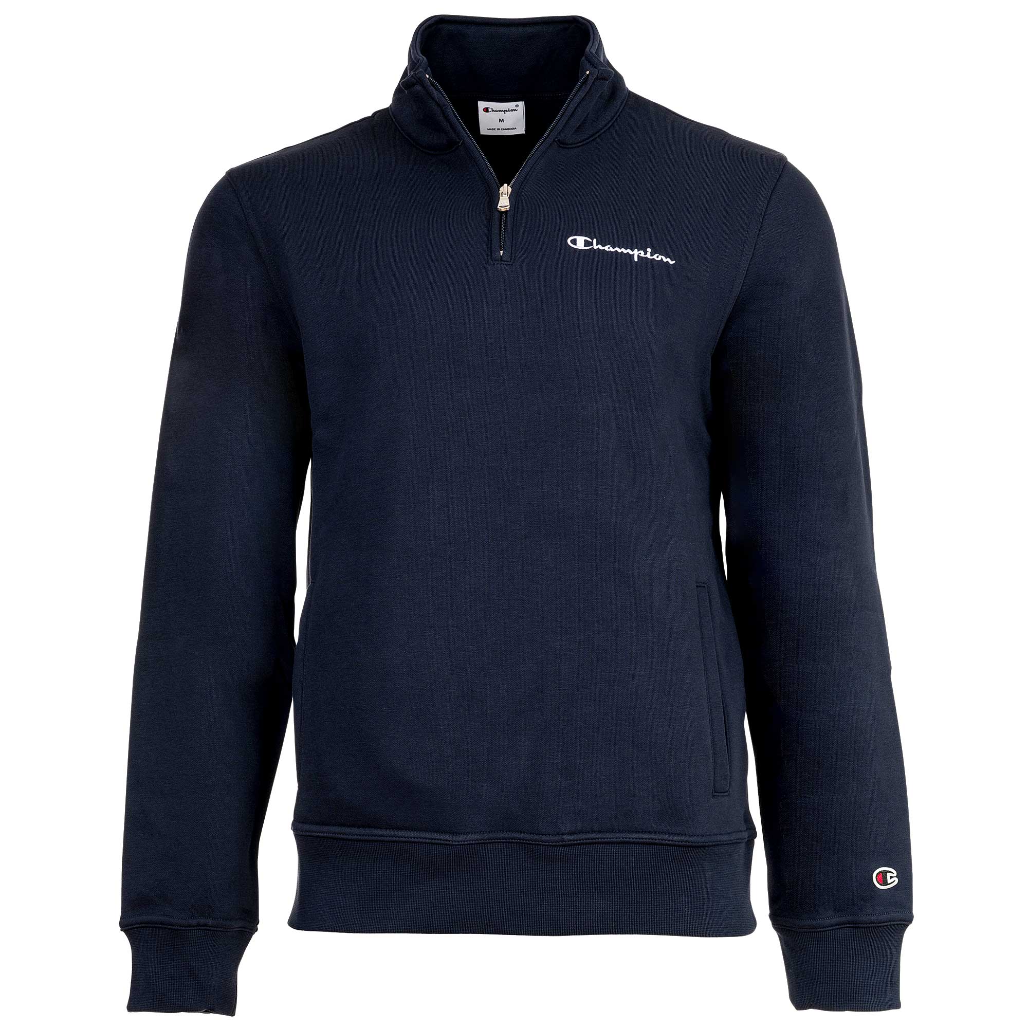 Champion Herren Sweatshirt -  Heavy Soft Compact Fall Poly Fleece 310 Half Zip Sweatshirt, einfarbig