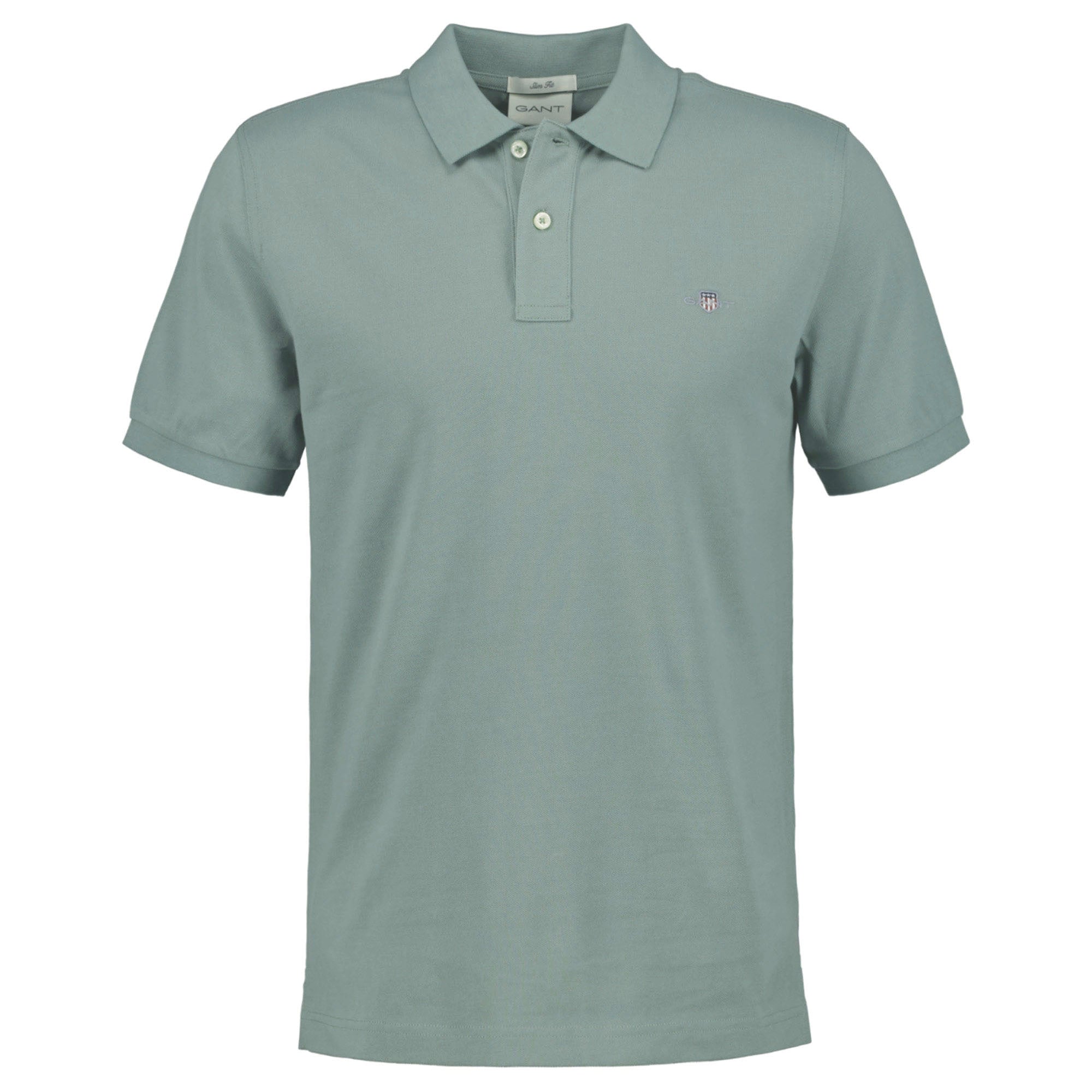 GANT Herren Poloshirt - SLIM SHIELD PIQUE POLO, Kurzarm, Knopfleiste, Logo