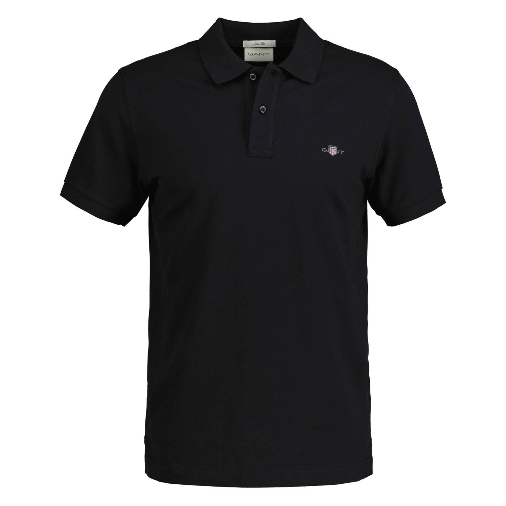 GANT Herren Poloshirt - SLIM SHIELD PIQUE POLO, Kurzarm, Knopfleiste, Logo