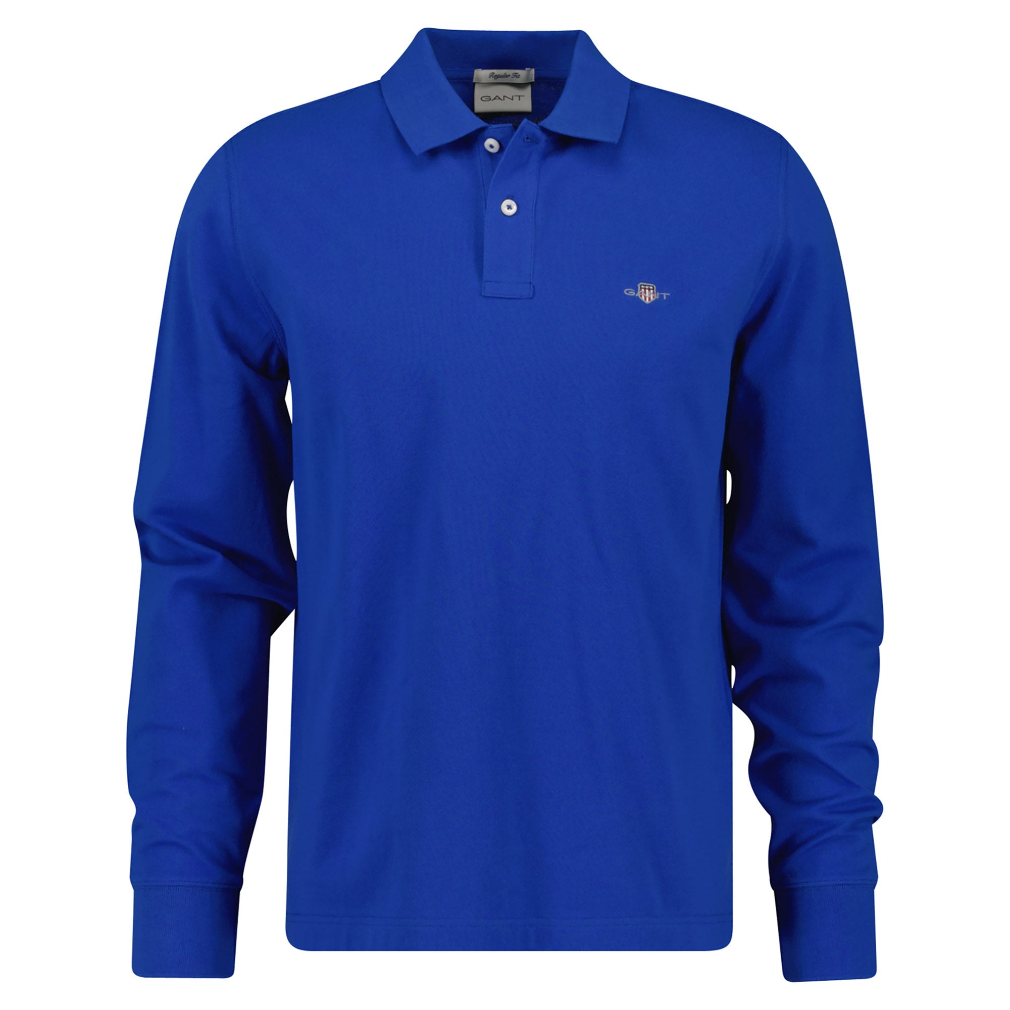 GANT Herren Poloshirt - REGULAR SHIELD LONGSLEEVE PIQUE RUGGER, Langarm, Logo