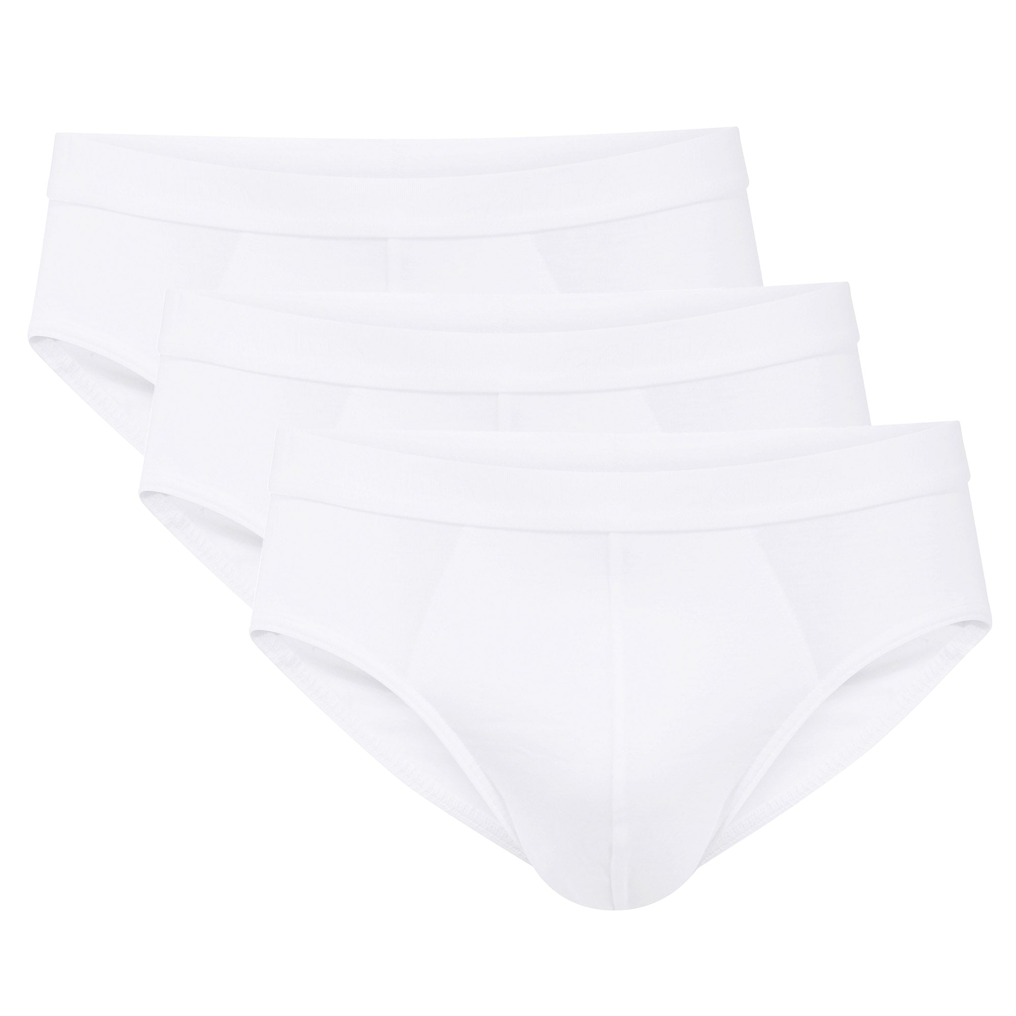 CALIDA Men's Briefs, 3-Pack - Natural Benefit, Elastic Waistband, Single Jersey