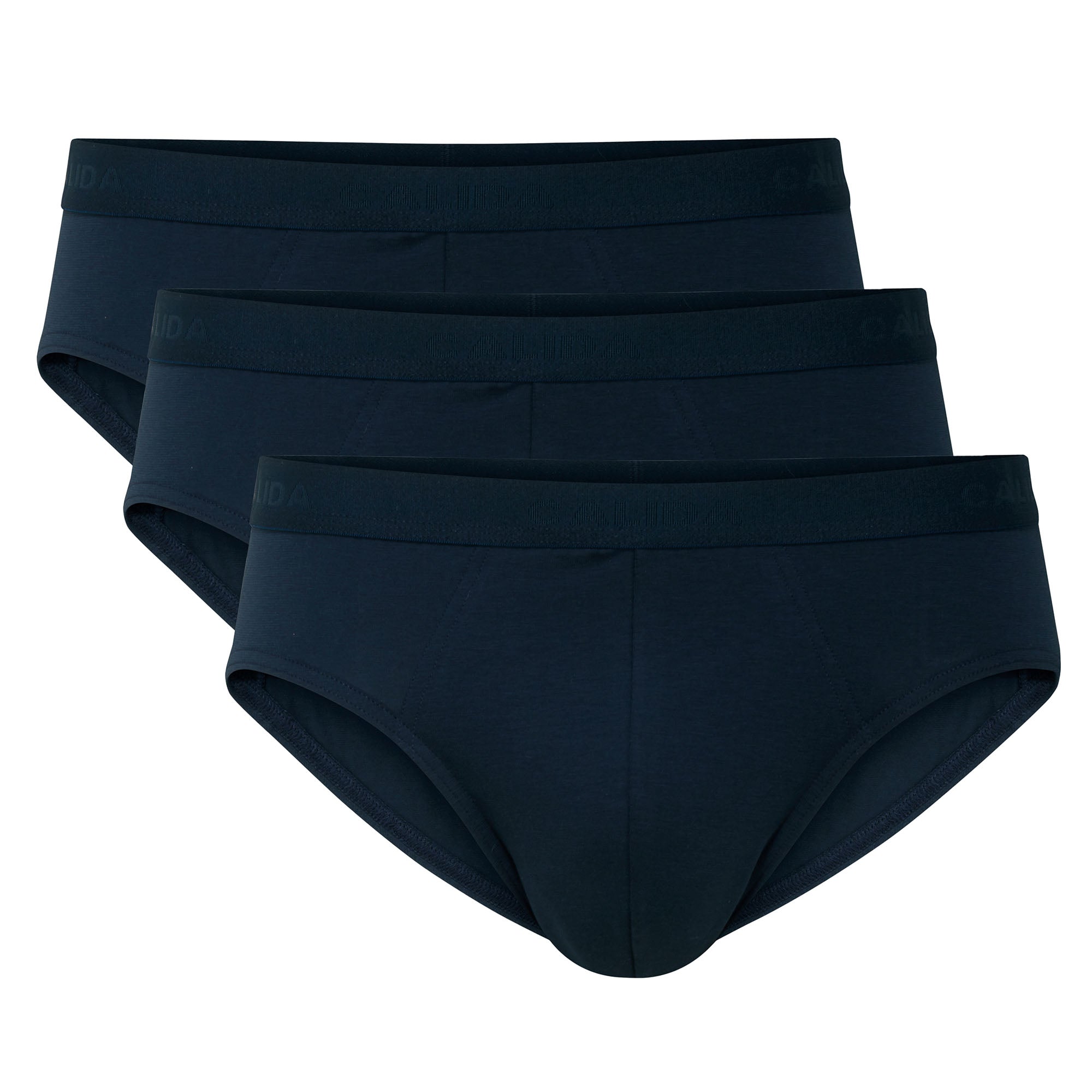 CALIDA Men's Briefs, 3-Pack - Natural Benefit, Elastic Waistband, Single Jersey