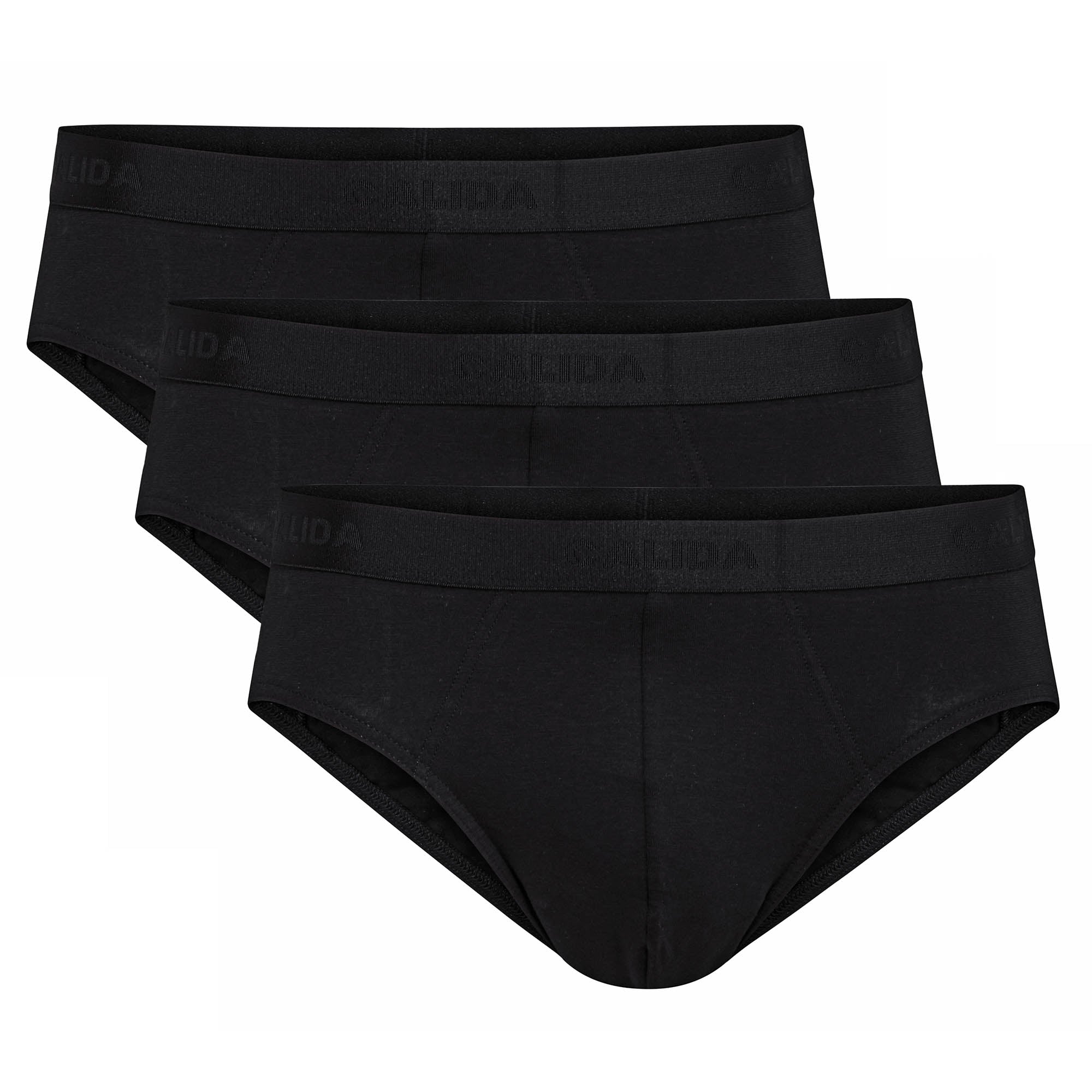 CALIDA Herren Slip, 3er Pack - Natural Benefit, Elastikbund, Single Jersey