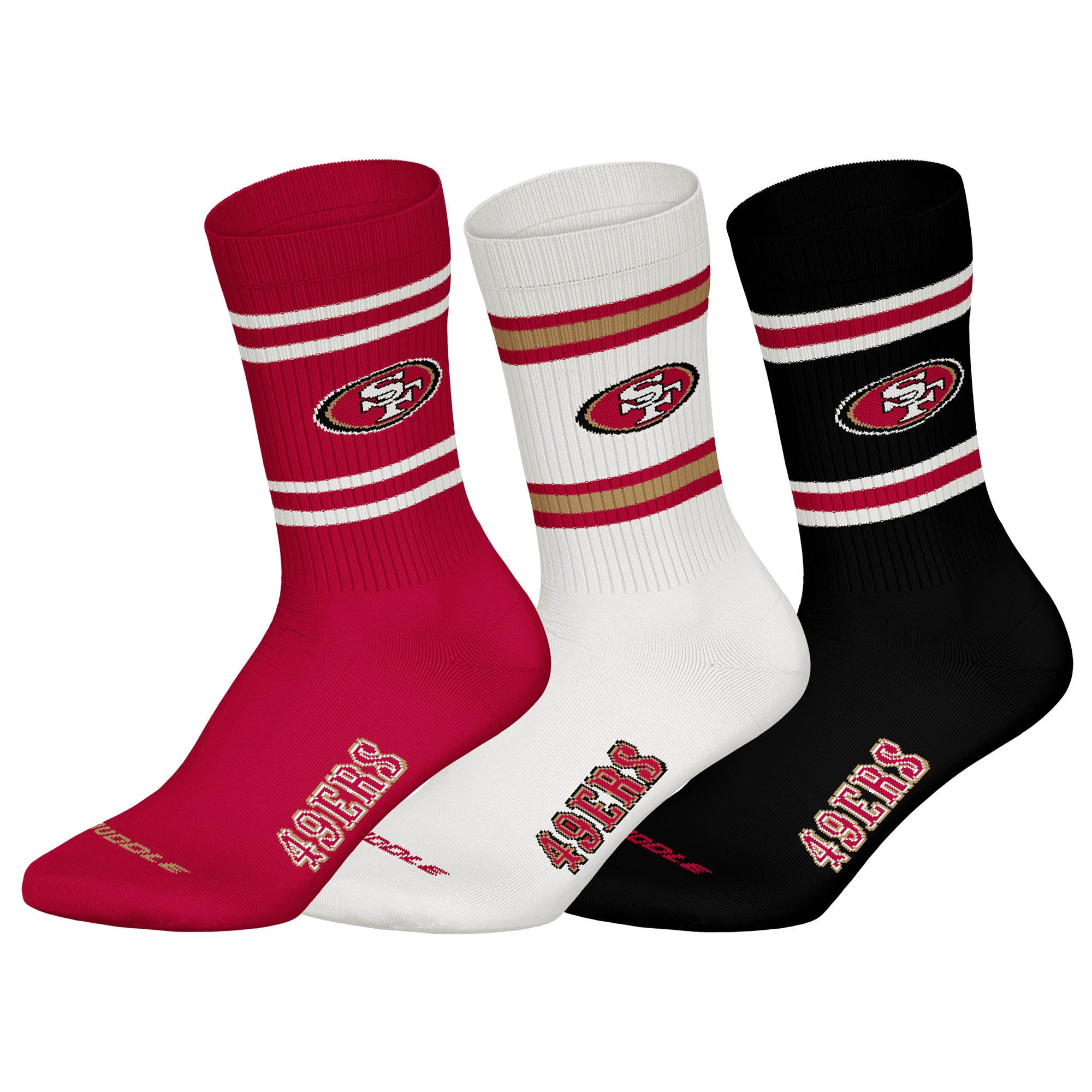 NFL Unisex Socken, 3er Pack - NFL Teams, 3Pack Crew Socks, Football, Logo, Baumwollmischung