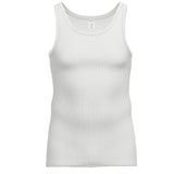 AMMANN men's vests, 4-pack - pack of four, double rib, extended back, cotton