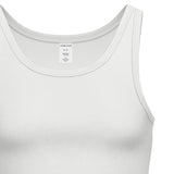 AMMANN men's vests, 4-pack - pack of four, double rib, extended back, cotton