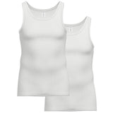 AMMANN Herren Unterhemden, 2er Pack - Doppelpack, Doppelripp, Verlängerter Rücken, Baumwolle
