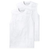 SCHIESSER Men's Undershirts, 2-Pack - ‘Essentials’, Muscle Shirt, Round Neck, Cotton