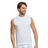 SCHIESSER Men's Undershirts, 4-Pack - ‘Essentials’, Muscle Shirt, Round Neck, Cotton