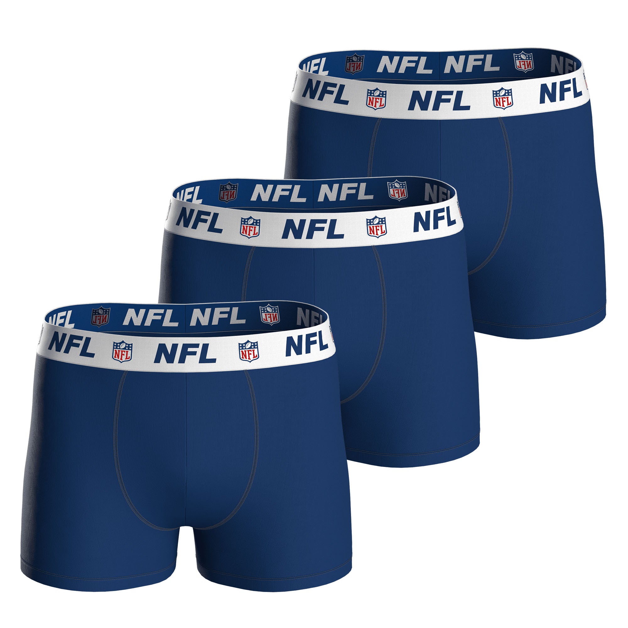 NFL Herren Boxershorts, 3er Pack - NFL Shield 3Pack Boxers, Baumwoll-Stretch, Logobund