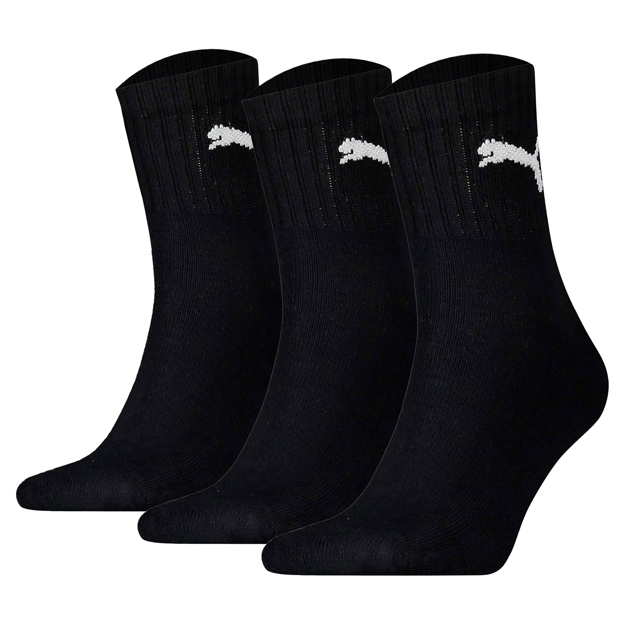 PUMA Unisex Sportsocken, 3 Paar - Short Crew Socks, Tennissocken, einfarbig