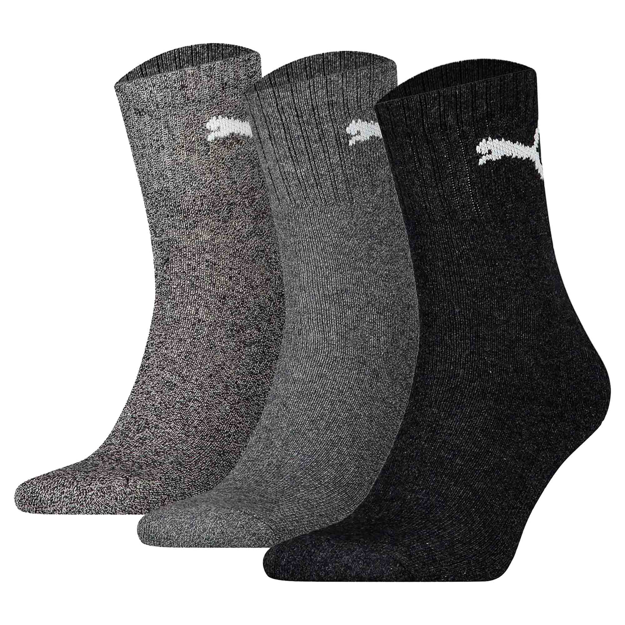 PUMA Unisex Sportsocken, 3 Paar - Short Crew Socks, Tennissocken, einfarbig