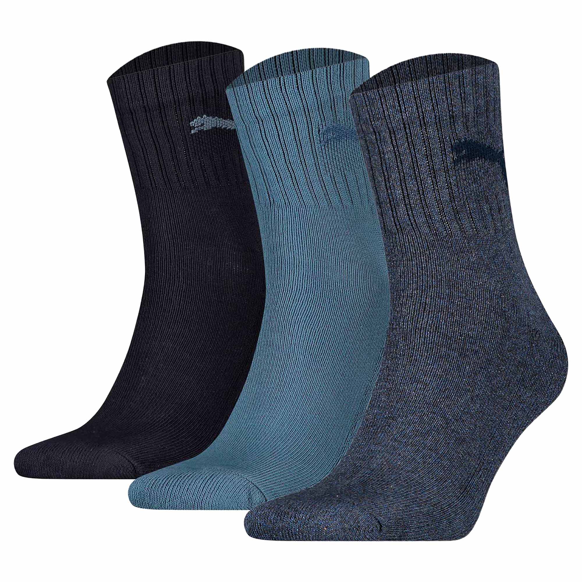 PUMA Unisex Sport Socks, 3 Pairs - Short Crew Socks, Tennis Socks, plain