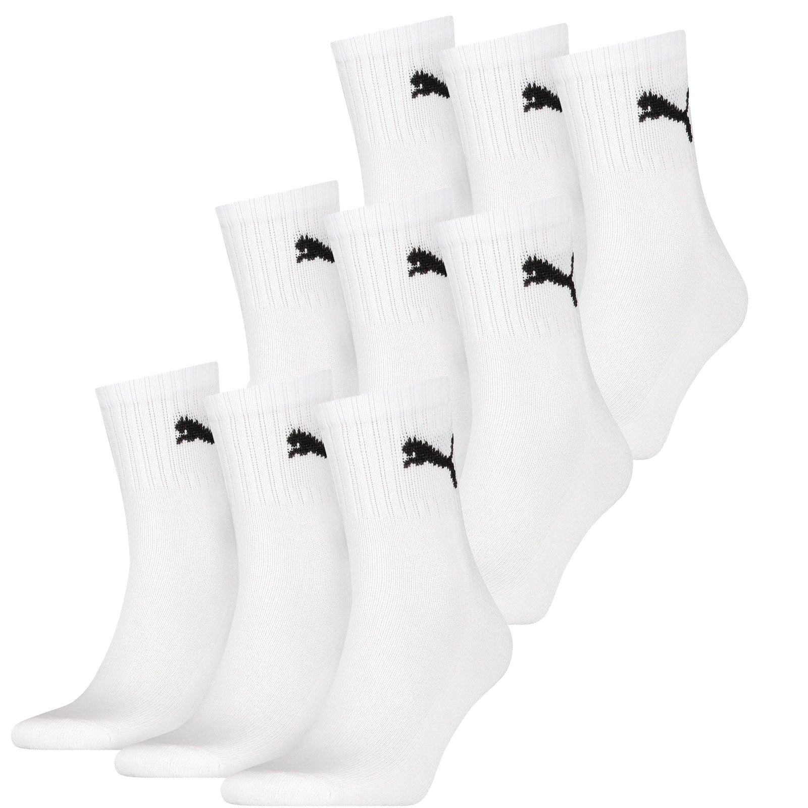 Puma Short Crew Socks 9 Pack, Unisex Sport Socks
